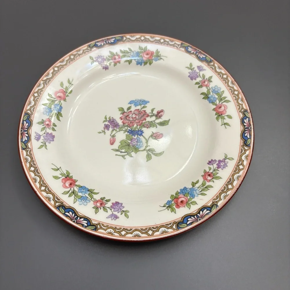 JG MEAKIN appetiser plates 6” SOL SUN 391413 FLORAL lot of 4 VNTG made England